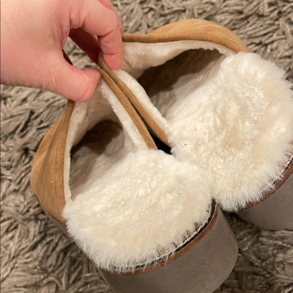 Simple Cloud 11 Mens Size W sz 13 Slip On Mule Clogs Shoes Brown Suede Sheep
Fur - Picture 2 of 9